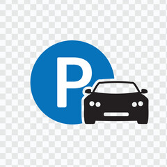 Car Parking Icon Set | Vector Signs for Parking Areas and Navigation