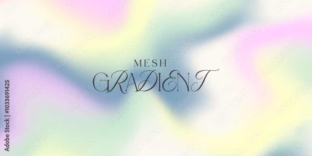 Aufkleber Vivid Soft Gradient Background. Minimal Blurred Texture. Abstract Holographic Blur Vector.