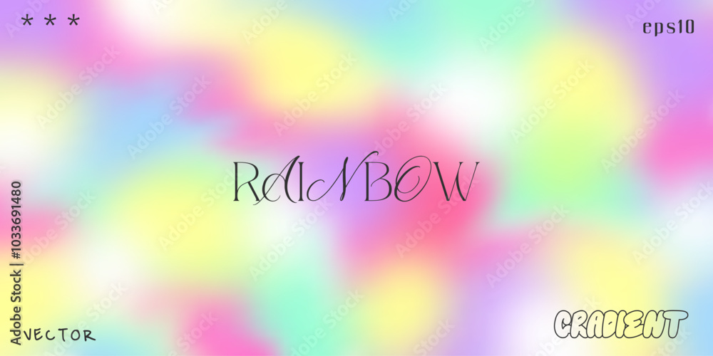 Aufkleber vivid soft gradient background. minimal blurred texture. abstract holographic blur vector.