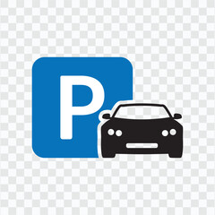 Car Parking Icon Set | Vector Signs for Parking Areas and Navigation
