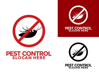 pest control logo design vector, insecticide logo icon, Disinfection service and pest control logo design template