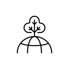 Conservation outline icons, minimalist vector illustration ,simple transparent graphic element .Isolated on white background