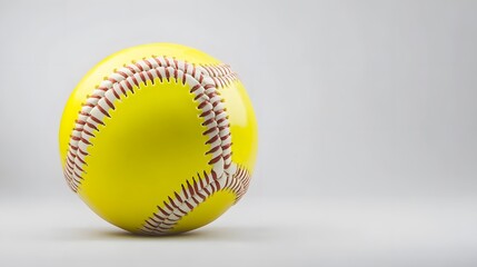 Softball on white. 