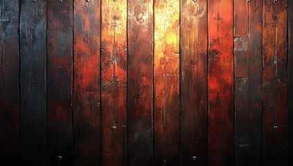 A wooden wall with a flat surface, featuring a warm color scheme and a top-down perspective. 