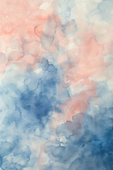 Watercolor Texture in Blush Pink and Blue with Neutral Tones