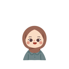 Illustration of a Muslim girl for Eid envelope design