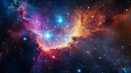 Obraz premium A Cosmic Landscape of Nebulae and Stars