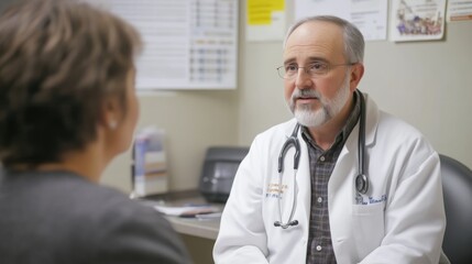 Doctor and Patient Consultation in a Medical Office