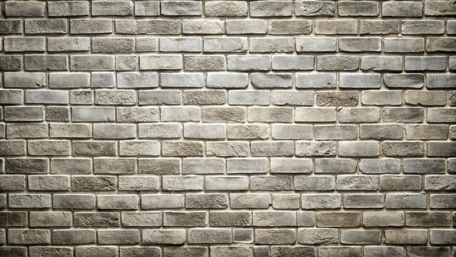Fototapeta Reflected grey brick staggered rustic retro texture wall background