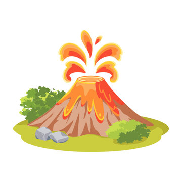 recommend clip art: 火山噴火のかわいいイラスト