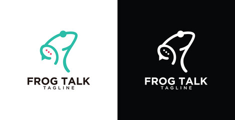 frog logo talk diversity family together unity chat bubble logo vector