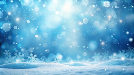 Fototapeta premium snowy winter background with cool blue and white color scheme