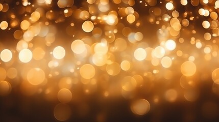 Fototapeta premium Golden bokeh lights twinkle softly, creating a dreamy and enchanting atmosphere full of warmth and elegance.