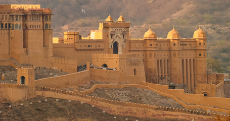 Jaipur, Rajasthan, India. Amer Fort Or Amber Fort, Amer In Morning Time. Amer Palace Is Great...