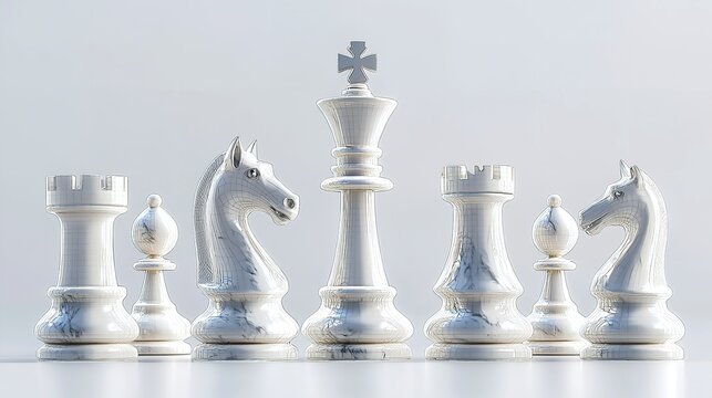 American Chess Day Celebration Special On The White Background...