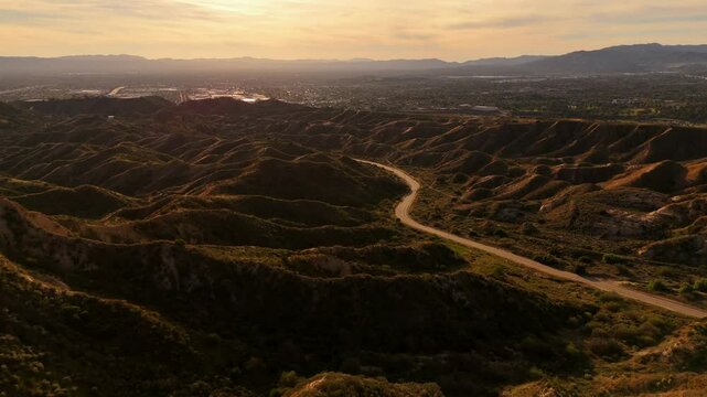 Rural Road in San Gabriel Mountains, Angeles National Forest, Acton, California