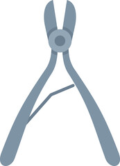 Professional nail nippers for manicures and pedicures isolated on white background