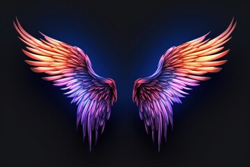 Obraz premium Pattern wing illuminated accessories.