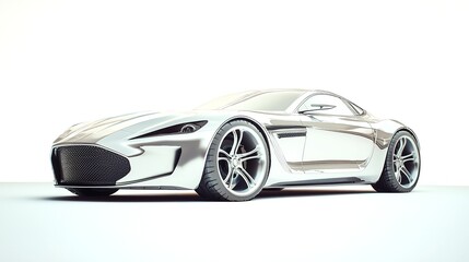 Modern electric car with futuristic design