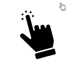icon hand. hand cursor. click vector icon. hand click. pointer. simple design style. indicating signs and symbols. vector template design