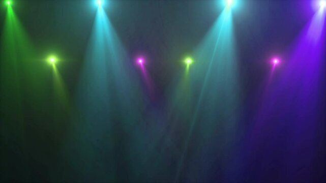 Rainbow spot light stage loop animation