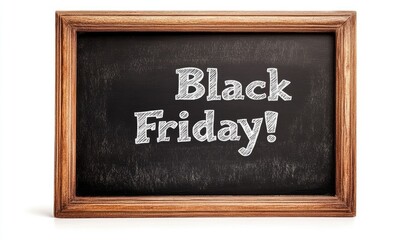 Obraz premium A blackboard with the words Black Friday written on it