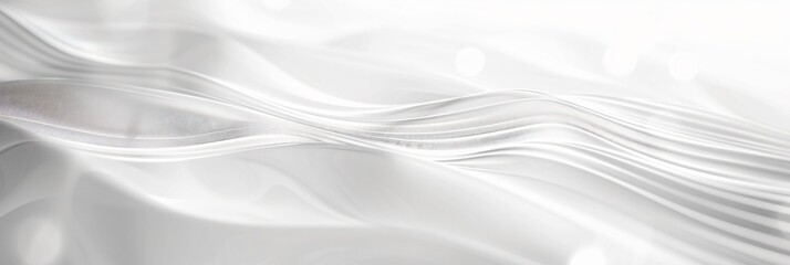 Obraz premium Abstract background in white featuring flowing lines and artistic textures, resembling silk with a three-dimensional relief effect. A sophisticated and elegant design ideal for commercial use and crea