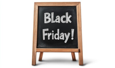 Fototapeta premium A chalkboard sign that says Black Friday! on it