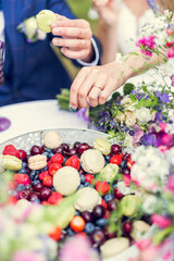 wedding, couple, sweets, berries, colourful, special, art, table, flowers, beauty