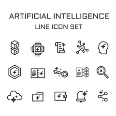 artificial intelligence Icon set