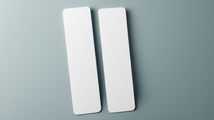 High-quality bookmark mockup displaying a clean, vertical layout. Ideal for design presentations, product promotions, or branding purposes with no logos or text