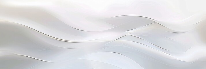 Obraz premium Abstract background in white featuring flowing lines and artistic textures, resembling silk with a three-dimensional relief effect. A sophisticated and elegant design ideal for commercial use and crea