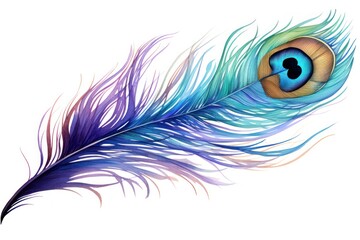 Obraz premium Peacock feather pattern bird.