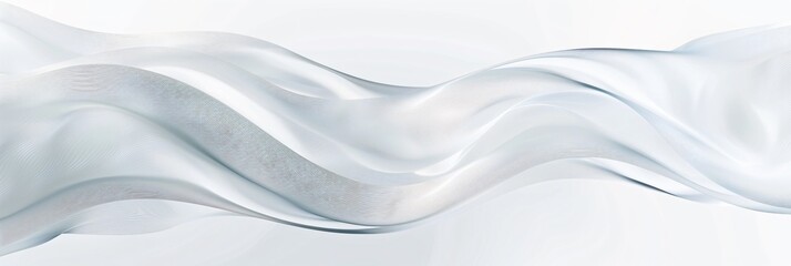 Fototapeta premium Abstract background in white featuring flowing lines and artistic textures, resembling silk with a three-dimensional relief effect. A sophisticated and elegant design ideal for commercial use and crea