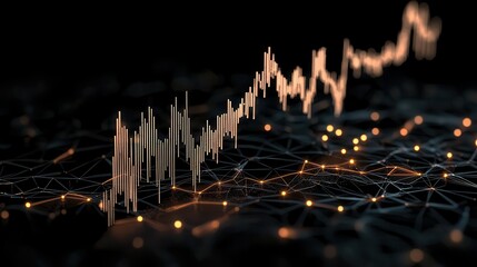 Graph showing steady incremental growth of investments, symbolizing DCA finance strategy, digital style
