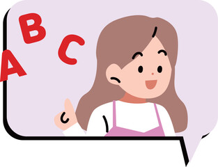 말풍선 안 강사 일러스트