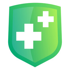 antibacterial protection icon with a shield