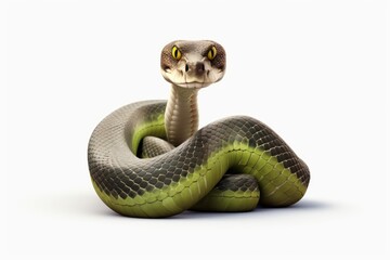 Fototapeta premium Anaconda 3d cartoon realistic reptile animal snake.