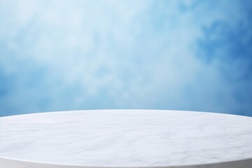 Table white blue sky.