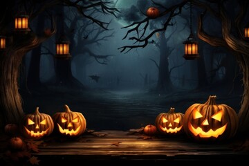 Halloween backdrop halloween pumpkin night.