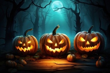 Halloween backdrop halloween pumpkin night.