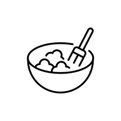 Salads outline icons, minimalist vector illustration ,simple transparent graphic element .Isolated on white background