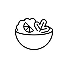 Salads outline icons, minimalist vector illustration ,simple transparent graphic element .Isolated on white background