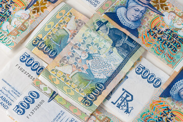 Icelandic banknotes, money, krona, 