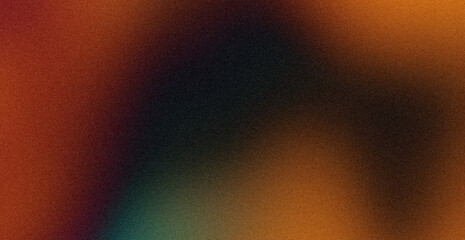 Orange green dark soft color grainy gradient backdrop design, noise texture background, poster, banner, header, copy space