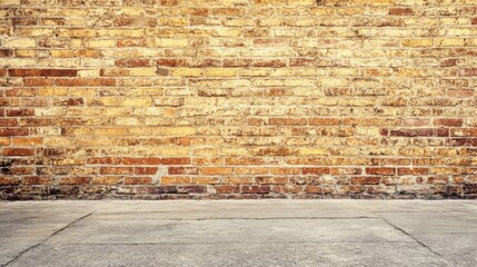 Urban grunge street with a worn brick wall backdrop, ideal for creating gritty, industrial-themed scenes or product displays.
