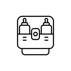 Sterilizer bottle outline icons, minimalist vector illustration ,simple transparent graphic element .Isolated on white background
