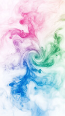 Abstract Pastel Watercolor Swirls in Soothing Shades of Pink, Blue, and Green