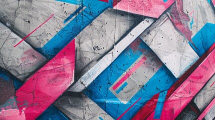 Naklejka premium graffiti in pink and blue colors.