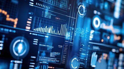 Obraz premium Digital Interface Data Visualization
